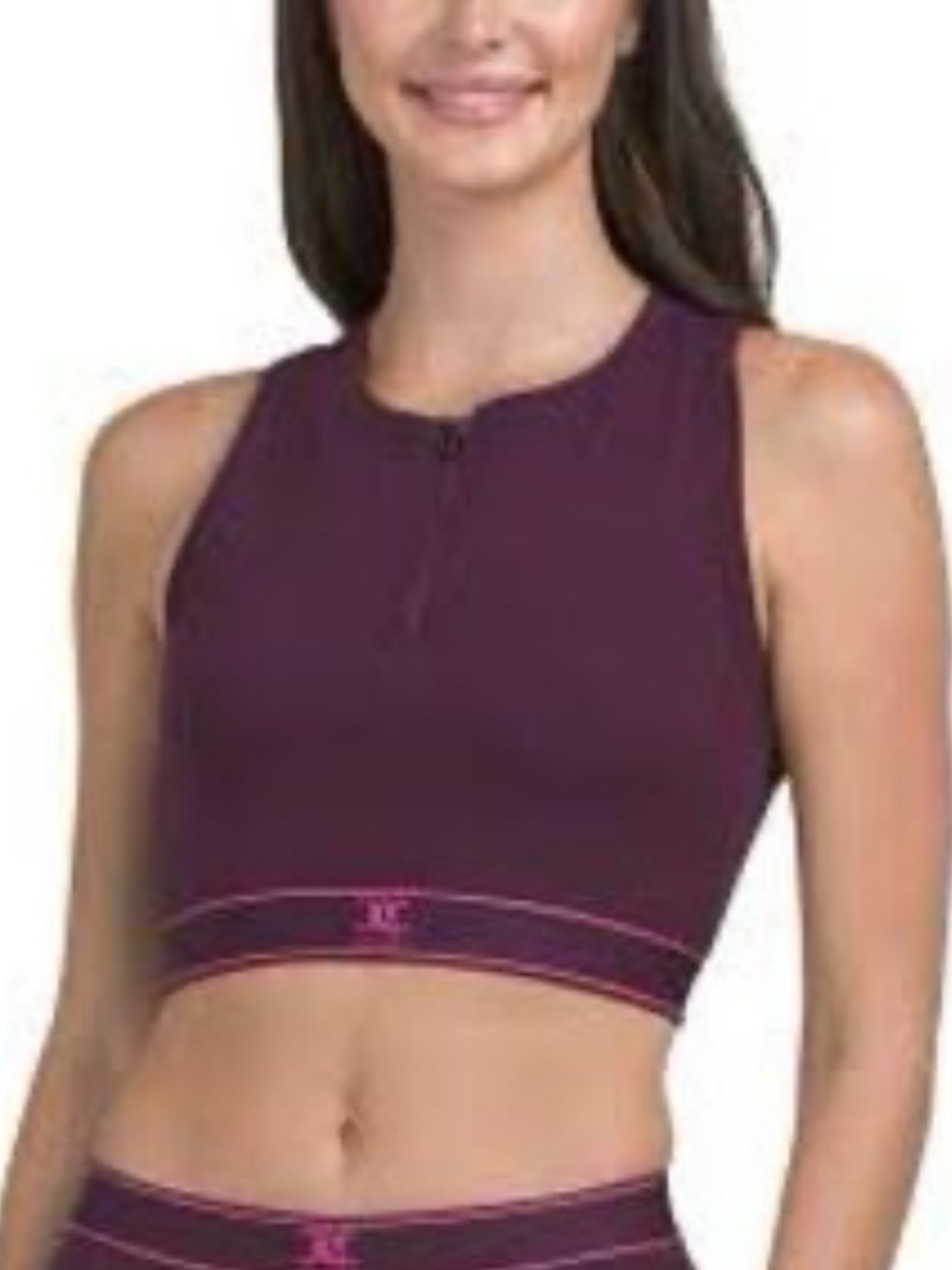 Juicy Couture Sport Zip Sports Bra Winter Bloom Purple
